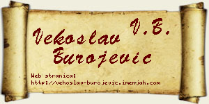 Vekoslav Burojević vizit kartica